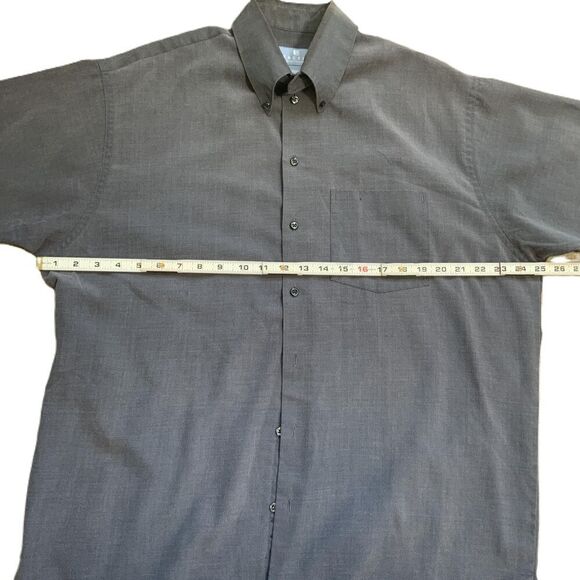 Reaction Kenneth Cole Camp Shirt Short Sleeve Collared Chest Pocket Button Up Lg - Picture 8 of 10